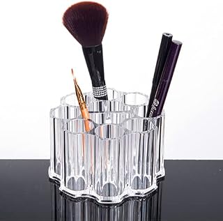 iPEGTOP Acrylic Makeup Brush Holder Organizer, 12 Compartments Cosmetics Eyeliner Eyebrow Container Pencil Holder Rack Pot Storage Round Tube Holder