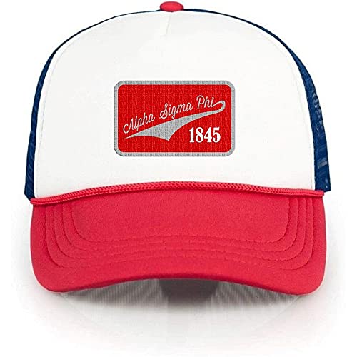 Alpha Sigma Phi Red, White & Blue Trucker Hat