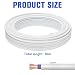 KingYH 10M Cable Eléctrico Blanco 2 Núcleos 0,75 mm² Cable Flexible PVC...