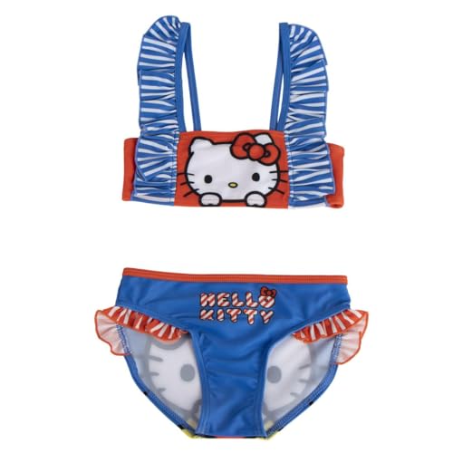 Bikini Hello Kitty para niñas bañador de dos piezas ajustable de playa