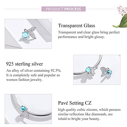 Dije compatible con pulseras y collares de plata de ley lágrimas sirena 5