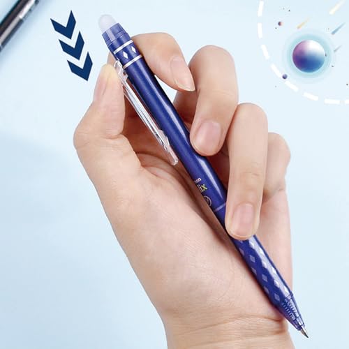 Bolígrafos de Tinta Gel Borrables 6 Piezas 0.5mm Negro miniatura 6