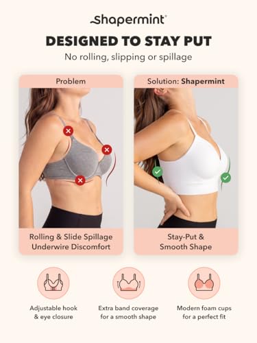 Image of SHAPERMINT Bras for Women - Lingerie Bra, Bralettes for Women with Support, No Underwire Plus Size Bras for Women
