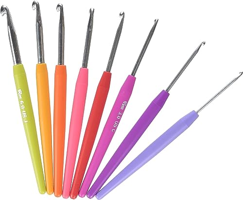 Kit de Agulhas para Crochê Soft Touch - 08 Tamanhos - 195970 - Prym