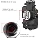 Evermotor 42mm 43mm 44mm Universal Double Layer Steel Air Filter for Motorcycle Scooter ATV Moped Red