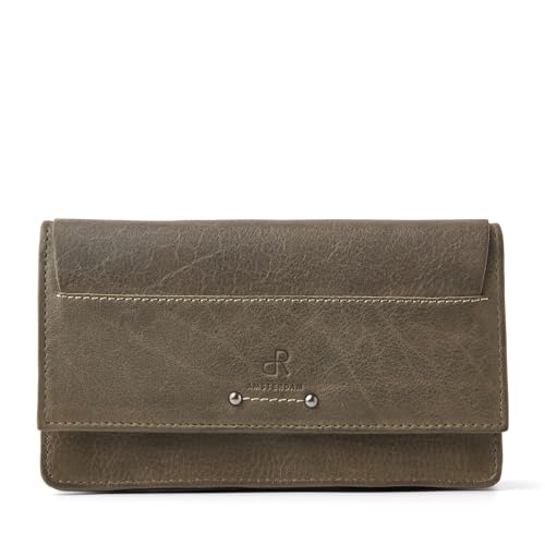 dR Amsterdam Damen Geldbörse - 93190, Olive, S, Zeitgenössisch