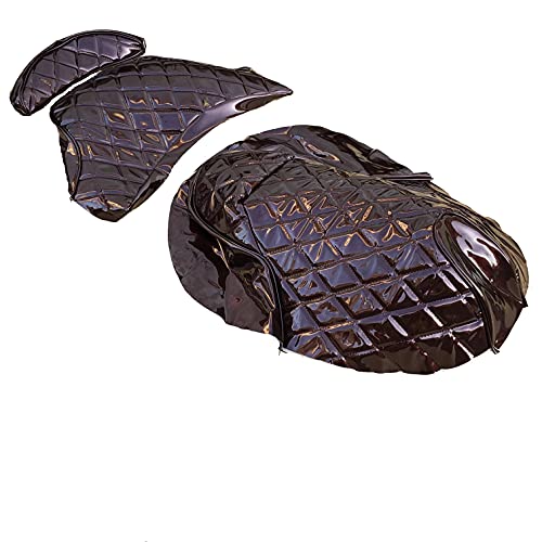 マジェスティ 250/C SG03J エナメル ダイヤ柄 張り替え シートカバー 皮 3点セット (ワインレッド)