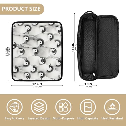 Estuche de viaje 2-en-1 para planchas y rizadores con tapete resistente al calor y organizador portátil miniatura 4