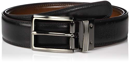 Perry Ellis Men's Portfolio Double Stitched Leather Reversible Belt (Sizes 30-42 Inches) - Image 3