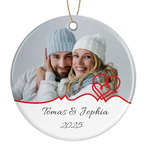 Rainsar Palle di Natale Personalizzate, Ornamenti Natalizi Personalizzati con Foto,