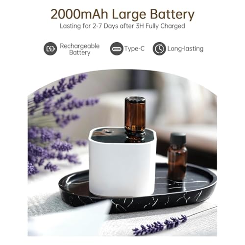 Démarrage du cycle diffuseur noir portable sans cordon aromathérapie