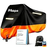 Maizjok® Motorrad Abdeckplane Outdoor Motorradabdeckung Wasserdicht 210D Motorrad Garage Plane,...