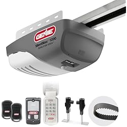 1 of Genie SilentMax 1200 Model 4042-TKH Garage Door Opener with Motion Detection Lighting, Ultra-Quiet Steel-Reinforced Belt Drive, 140V DC Motor, 3/4 + HPc 140V Belt Drive, Gray