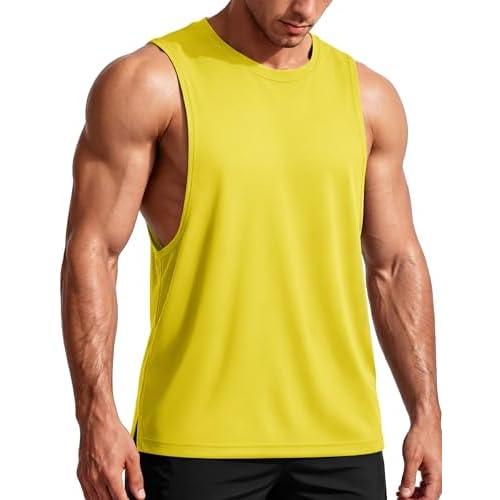 TACVASEN Men's Muscle Tank Tops Dry Fit Workout Shirts Gym Sleeveless Shirts Bodybuilding Athletic Training Running