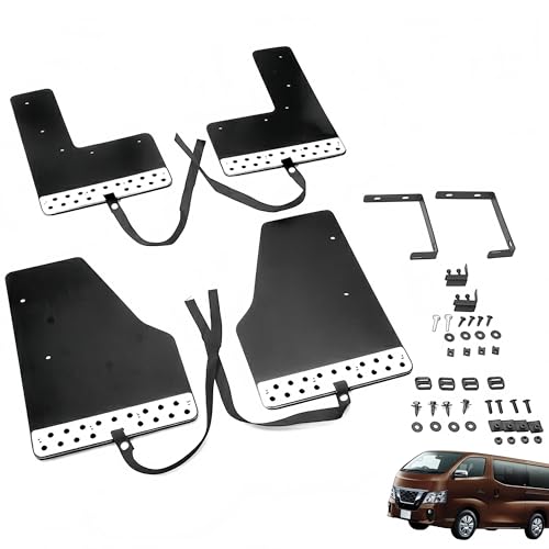 RXCARGO NV350 E26 キャラバン 前期/後期 H24年6月〜 マッドガード 外装パネル マッド フラップ 泥除け 専用設計 1台分 EVA樹脂製 説明書付き ブラック