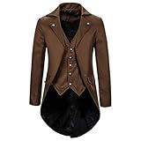 trachten gehrock damen braun ❤️Material：Es ist aus hochwertigen Materialien hergestellt,Langlebig genug für Ihr tägliches Tragen, stilvolle und Mode Solid machen Sie attraktiver,Polyester Mode und Gotik, kombiniert mit der Volltonfarbe zeigt auch ein romantisches Gefühl.