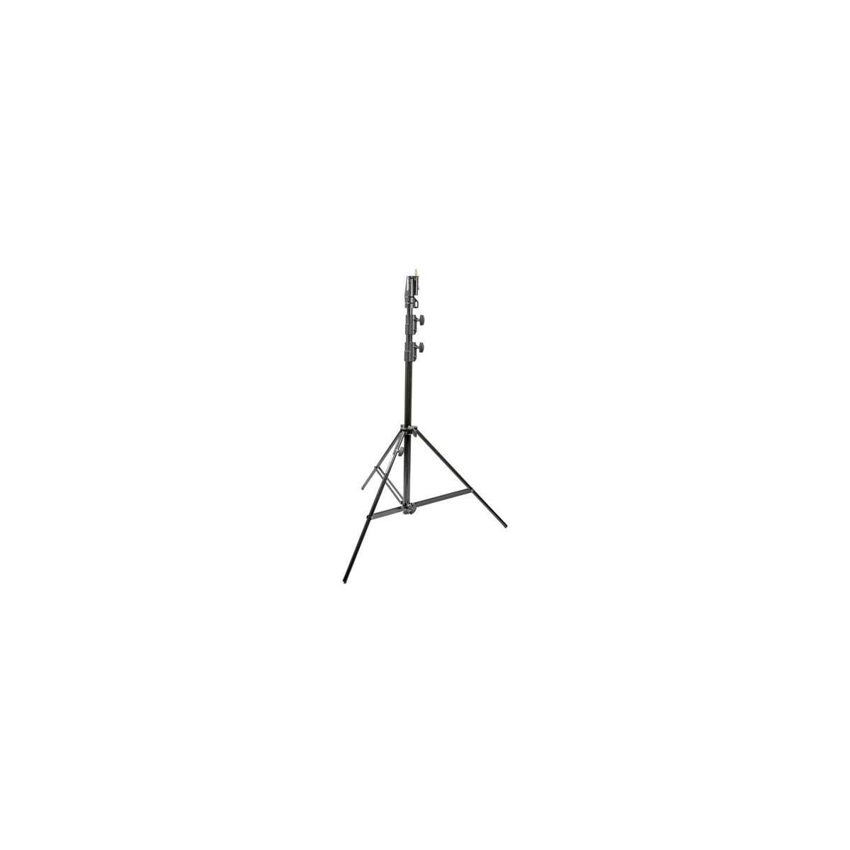 Manfrotto 126BSU 10.9- Feet Black Chrome Plated Steel Heavy Duty Stand with Leveling Leg