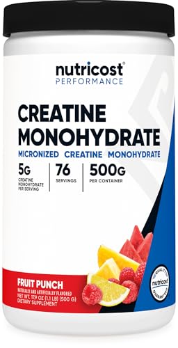 Nutricost Creatine Monohydrate Powder 500g (Fruit Punch)
