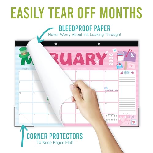 Hadley Designs Large Teacher Desk Calendar 2026-2027 - Desktop Calendar 2026, 18-Month Desk Calendars for Home, Office & Classroom, Cute Classroom Must Haves, Teacher Appreciation Gifts — view 6