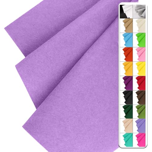 Image of IONTACH 36 inch X 36 inch Stiff Felt Fabric 1.2mm Thick (Orchid Bloom) | Felt Sheet for Craft, Sewing, Patchwork, Liner Decorations, School Projects, Home Decor