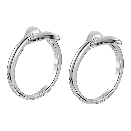 LIFKOME Anillo Ajustable De Sirena Ballena Joyería De Moda Para Mujeres Anillos De Sirena Peces Para Compromiso y Bodas