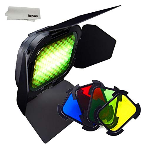 Godox BD-07 Barn Door Compatible for Godox AD200 AD200Pro Pocket Speedlite Flash Head, with...