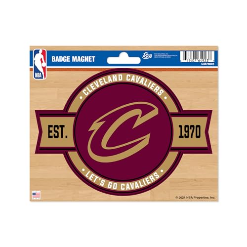 Rico Industries NBA Basketball Cleveland Cavaliers Standard Badge Magnet - for Car, Fridge