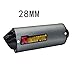 28mm 32mm 38mm 51mm Motorrad-Auspuff-Rohr for 125cc 150cc 160cc Dirt Pit Bike (Color : Titanium 28mm)