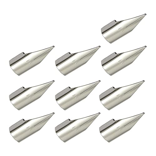10Pcs Fountain Pen Gold Nibs Office Writing Pen Nibs Spare EF/F Size Replacement Accessories