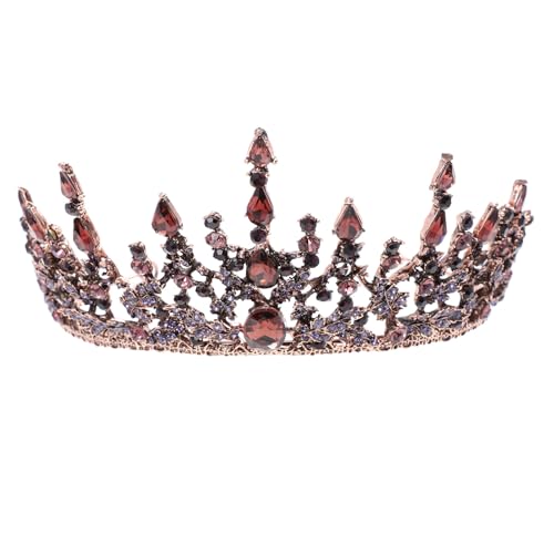 Tiara morada de mujer para peinado de novia y corona de niña de comunión