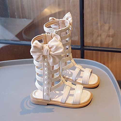 Girls' Sandals Summer Side Zipper Children's Sandals Little Girls' Fashion Princess Shoes Girls Flip Flops Size 54