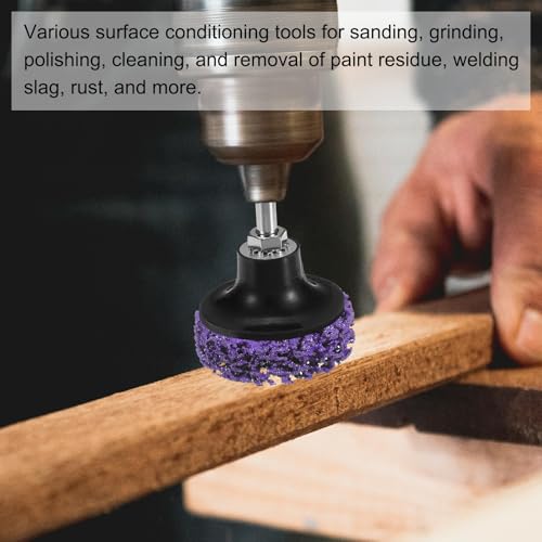 QUARKZMAN 2er Pack 2\ Scheibenpad-Halter Schnellwechsel-Scheiben 1/4\ Schaft-Halter Mandrel für Die Grinder Schleifen und Konditionierungsscheibe, Schwarz