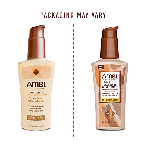 Ambi Even & Clear Cocoa Butter Facial Cleanser With Nutrient-Rich Sweet Potato Complex | Hydrating Formula | Helps Even Skin Tone | 3.5 Ounce #TOP1