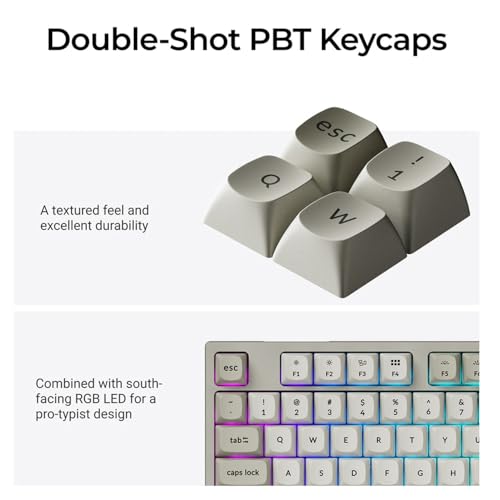 Image of Keychron C1 Pro 8K QMK Wired Custom Mechanical Keyboard, TKL Layout Launcher Support with Hot-Swappable Super Red Switch, PBT Keycaps Compatible for Mac Windows Linux