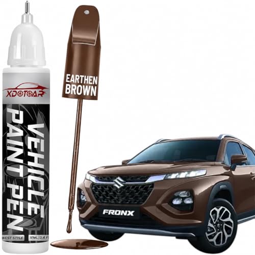 Image of xdotoar Touch Up Paint Pen for Maruti Suzuki Fronx Earthen Brown (WBZ) | 2-in-1 Car Scratch Remover | Automotive 2K Paint Repair Pen | Quick Dry Touch Up Paint for Chips, Scratches & Scuffs