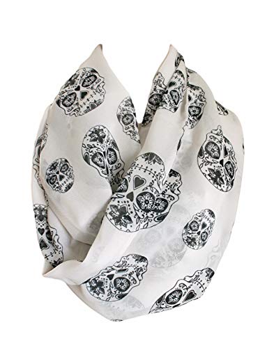 Etwoa Skull Infinity Scarf Circle Loop Scarf4