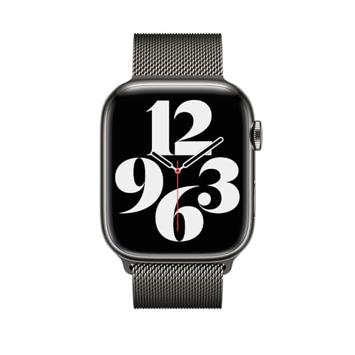Image of Apple Watch Band - Milanese Loop (45mm) - Graphite - Regular
