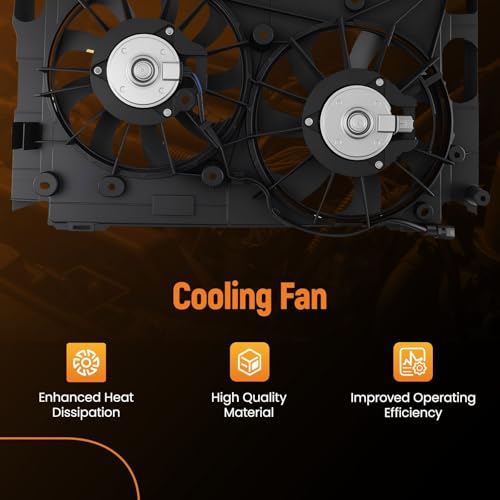 Image of maXpeedingrods Dual AC Condenser Radiator Cooling Fan Fit for Toyota Prius 2010-2015, for Toyota Prius V 2012-2018, for Lexus CT200H 2011-2017, 1671137040 TO3115159