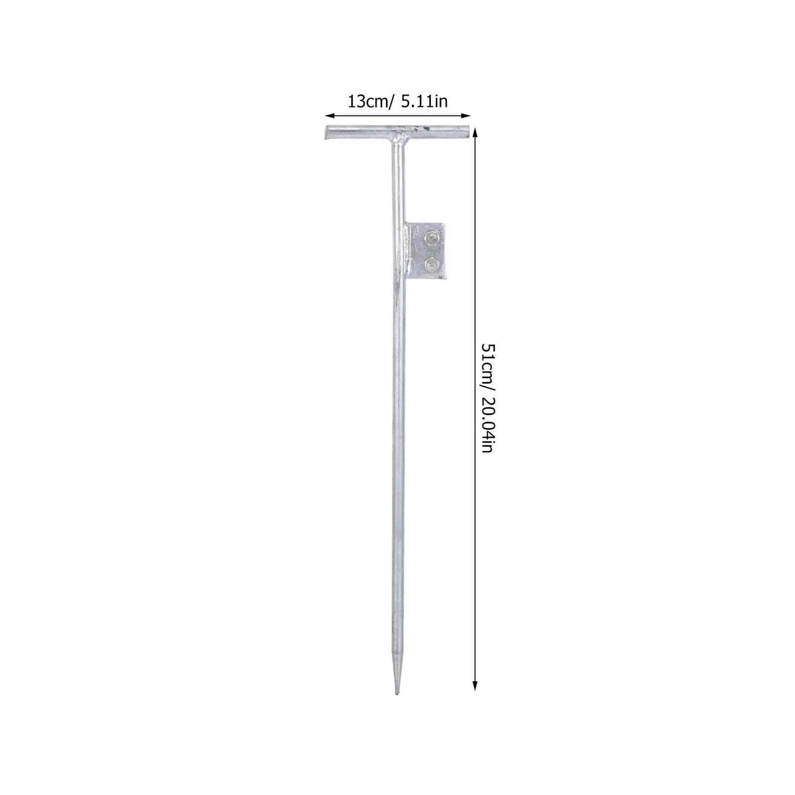HOMSFOU Picchetto di Messa a Terra Zincato a T 12X500 MM Kit Portatile Doppio Foro Barre di Messa a Terra Elettrica per Uso Domestico e Industriale Protezione Antigelo e Resistenti