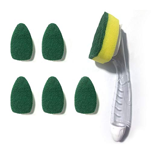 Dish Wand Refills Sponge,Mihlapi  1 Dish Wands and 6 Refill Replacement Heads Heavy Duty Dish Wand Sponge for Kitchen Cleaning,Cleaning Sponge with Handle,Cleaning Brush,Non Scratch and Reusable