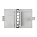 Filofax Saffiano Organizer, Mini Size, Granite - Cross-Grain, Leather-Look, Five Rings, Week-to-View Calendar Diary, Multilingual, 2025 (C028803-25)