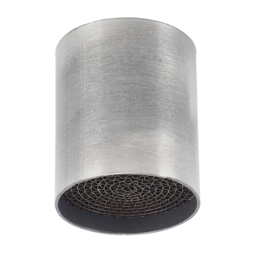 Catalizador de Tubo de Escape para Motocicleta, Silenciador de Escape Medio Delantero de Acero Inoxidable, Catalizador Universal para Motocicleta (42 * 50mm)