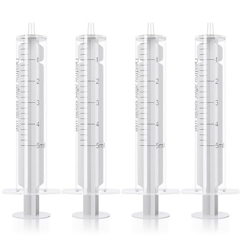 Image of 5ml Syringes without Needle Luer Slip No Rubber Ring, Reduce Mess, 20 Pack