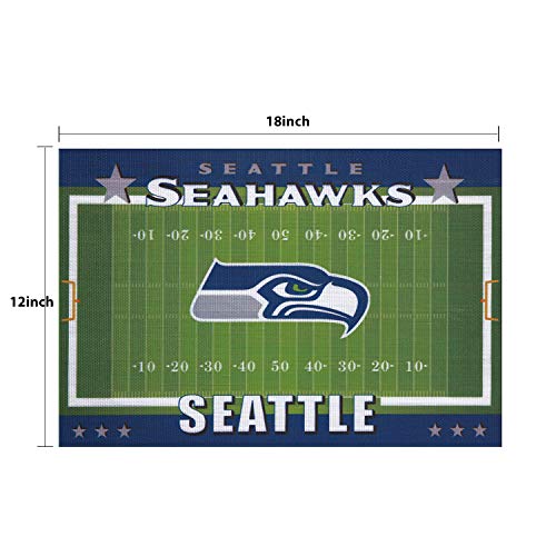 image for MT-Sports Football Team Logo 4 Pcs PVC Placemats Mats Pads Coasters He