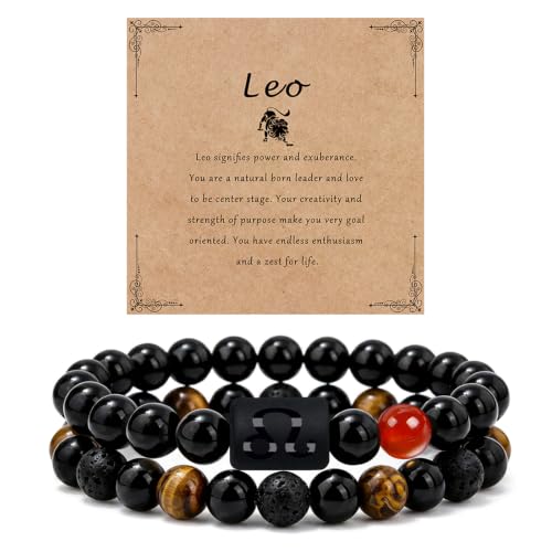 Pulsera Zodiacal para Mujeres con Obsidiana Negra Natural miniatura 1