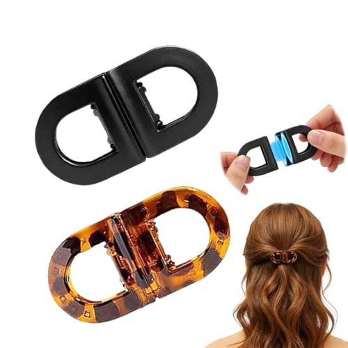 Magnetic Hair Clips,No Crease,Strong Hold & No-Slip,Magnetic Hair Styling Clips 2-in-1 Design for All Hair Types,Women Easy Everyday Styling (2pc-A)