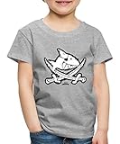 Käpt’n Sharkys Flagge zeigt einen Haifisch mit Augenklappe und zwei gekreuzten Säbeln. Ein offizielles Lizenzprodukt aus der Käpt'n Sharky Kollektion von Spreadshirt.