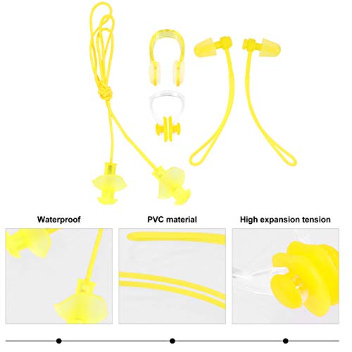 ABOOFAN Clips Nariz 4Pcs Amarelo À Prova D Água de Natação Nariz Plugues Tampões Parágrafo Os Adulto