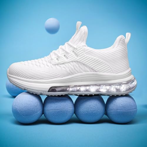 Image of Womens Slip On Walking Shoes Air Running Casual Fashion Tennis Sneakers Comfortable Non Slip Work Athletic Trainers