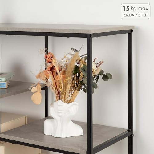 Étagère asymétrique en acier et MDF pour salon moderne - 5